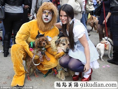 萬圣節(jié)狗狗巡游:奇裝異服狗狗大派對