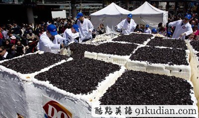 趣圖妙語(yǔ):世界上最大的冰淇淋蛋糕