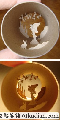 趣圖妙語(yǔ):手紙筒里的奇妙小天地