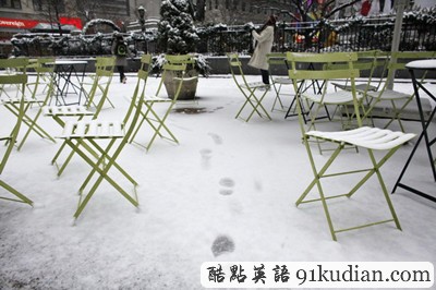 趣圖妙語:2012年紐約的第一場大雪