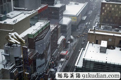 趣圖妙語(yǔ):2012年紐約的第一場(chǎng)大雪