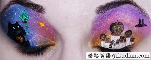 眼皮的繽紛藝術(shù)看化妝大師眼影杰作