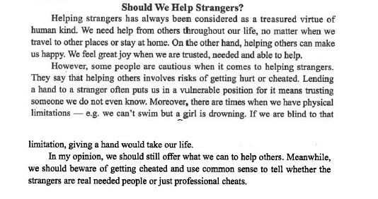 2012年12月英語四級作文預(yù)測：幫助陌生人 www.m.jiazhineng.cn