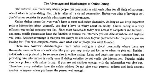 2012年12月英語(yǔ)四級(jí)作文范文：網(wǎng)上交友 www.m.jiazhineng.cn